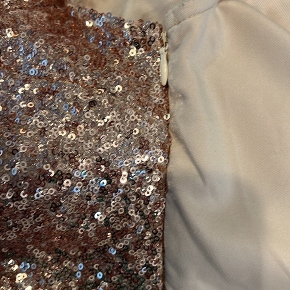 Artee Couture Nordstrom Sequin Sparkle Peplum Top Size Medium - Picture 7 of 8